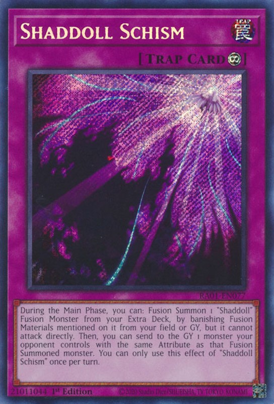 Shaddoll Schism [RA01-EN077] Secret Rare | Deep Dive Games St. Marys