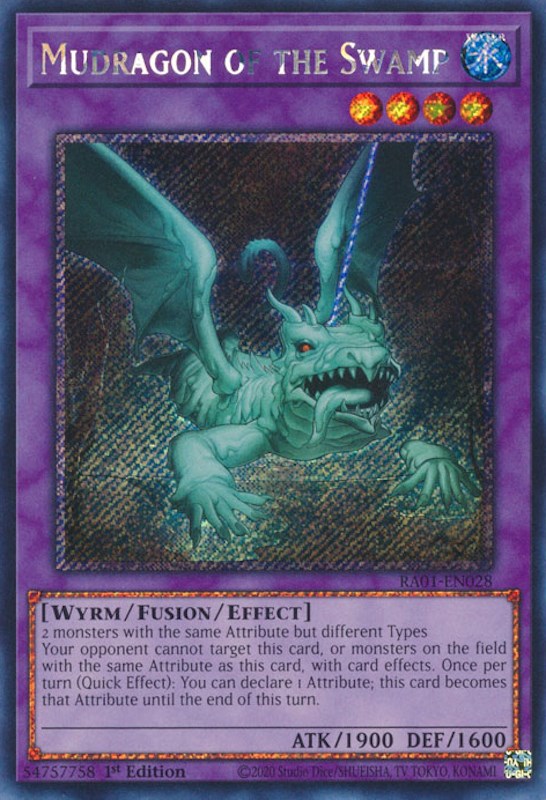 Mudragon of the Swamp [RA01-EN028] Platinum Secret Rare | Deep Dive Games St. Marys