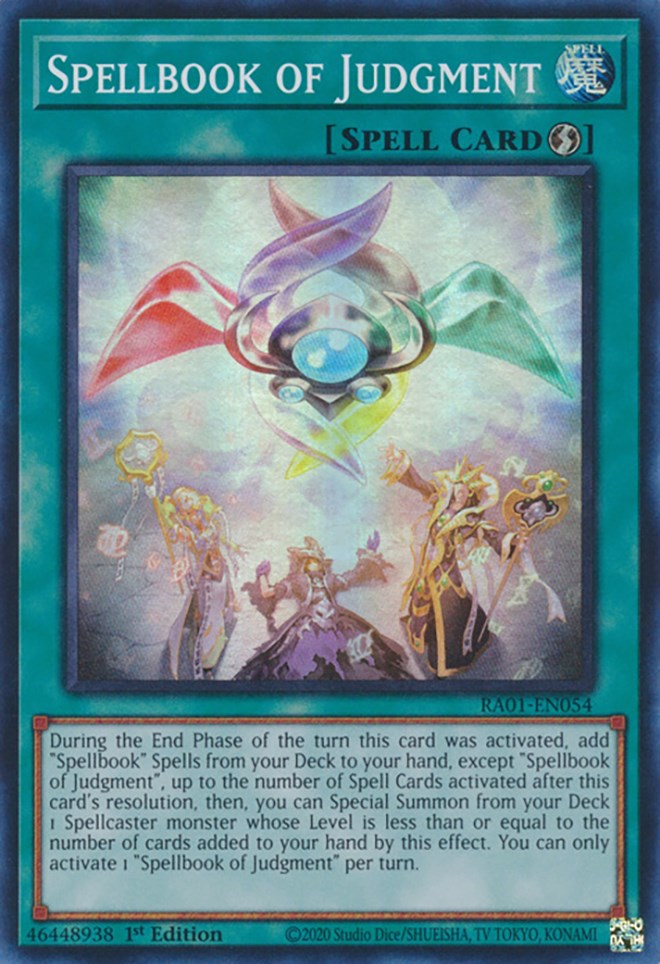 Spellbook of Judgment [RA01-EN054] Super Rare | Deep Dive Games St. Marys