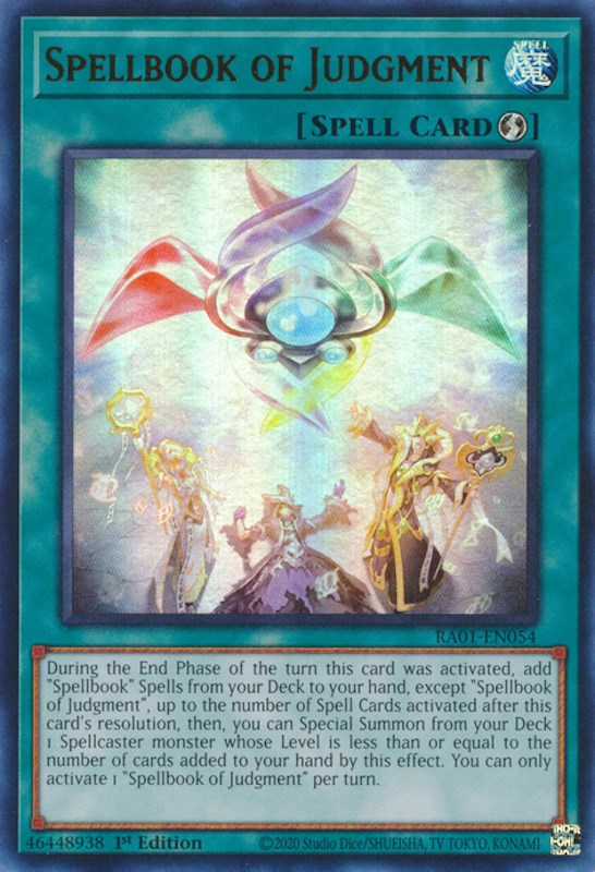 Spellbook of Judgment [RA01-EN054] Ultra Rare | Deep Dive Games St. Marys