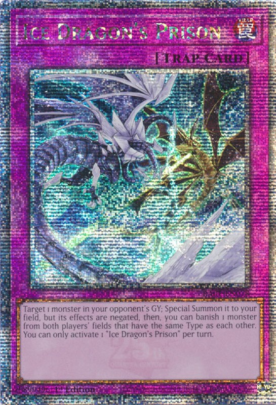 Ice Dragon's Prison [RA01-EN078] Quarter Century Secret Rare | Deep Dive Games St. Marys