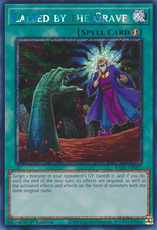 Called by the Grave [RA01-EN057] Platinum Secret Rare | Deep Dive Games St. Marys