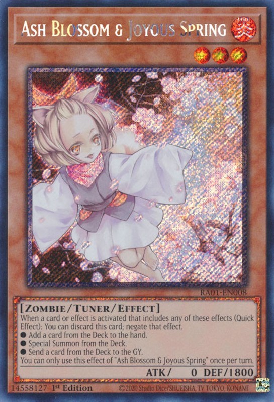 Ash Blossom & Joyous Spring [RA01-EN008] Platinum Secret Rare | Deep Dive Games St. Marys