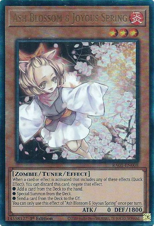 Ash Blossom & Joyous Spring [RA01-EN008] Prismatic Ultimate Rare | Deep Dive Games St. Marys