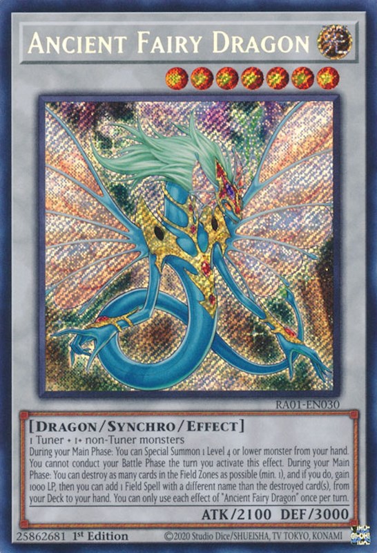 Ancient Fairy Dragon [RA01-EN030] Secret Rare | Deep Dive Games St. Marys