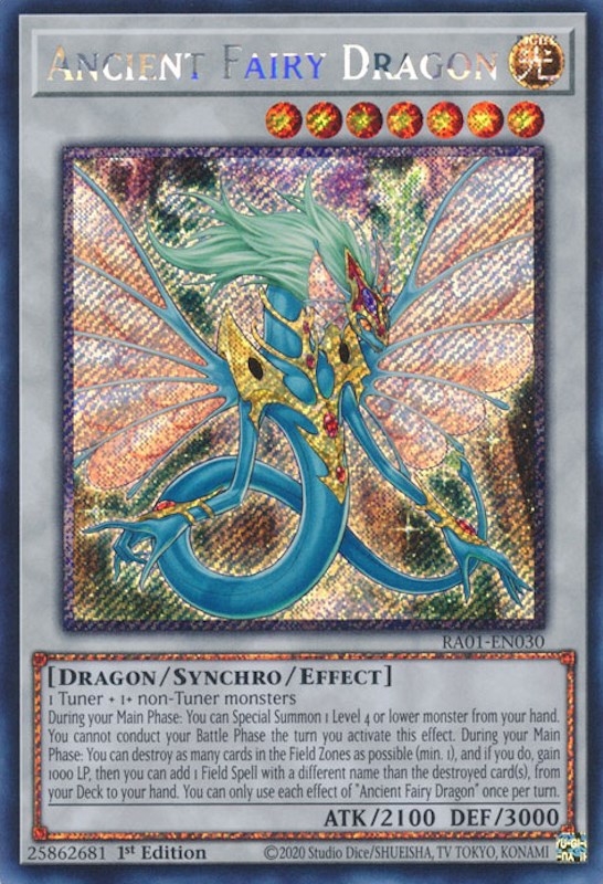 Ancient Fairy Dragon [RA01-EN030] Platinum Secret Rare | Deep Dive Games St. Marys