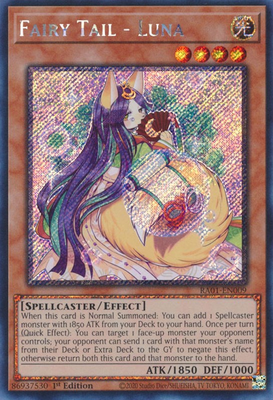 Fairy Tail - Luna [RA01-EN009] Platinum Secret Rare | Deep Dive Games St. Marys