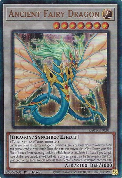 Ancient Fairy Dragon [RA01-EN030] Prismatic Ultimate Rare | Deep Dive Games St. Marys