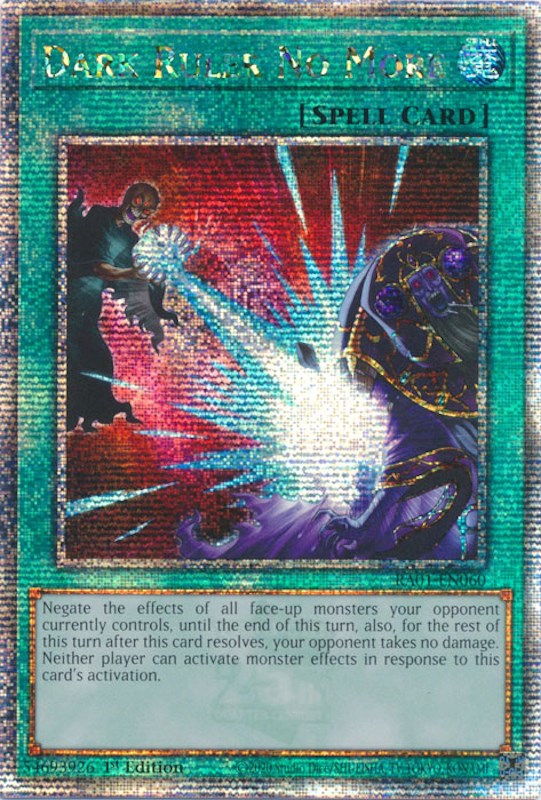 Dark Ruler No More [RA01-EN060] Quarter Century Secret Rare | Deep Dive Games St. Marys