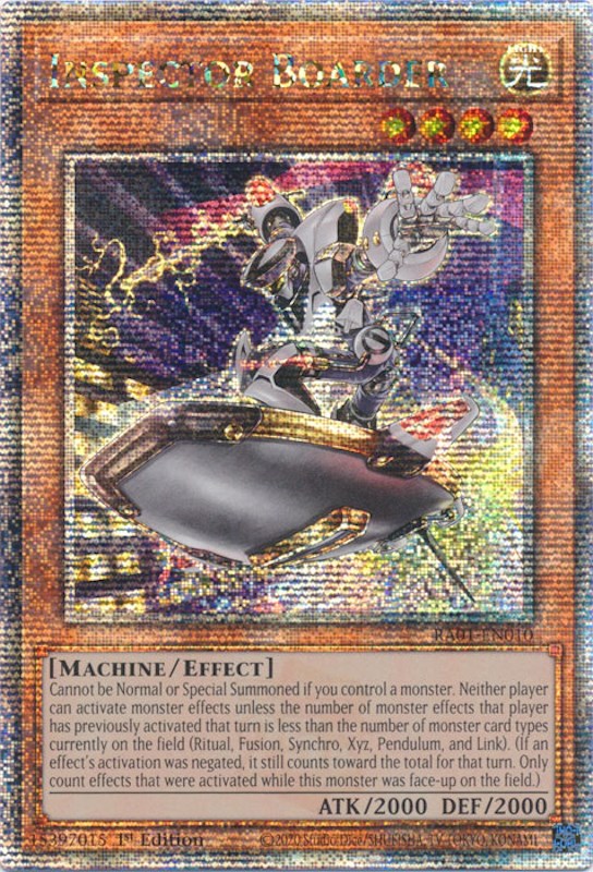 Inspector Boarder [RA01-EN010] Quarter Century Secret Rare | Deep Dive Games St. Marys