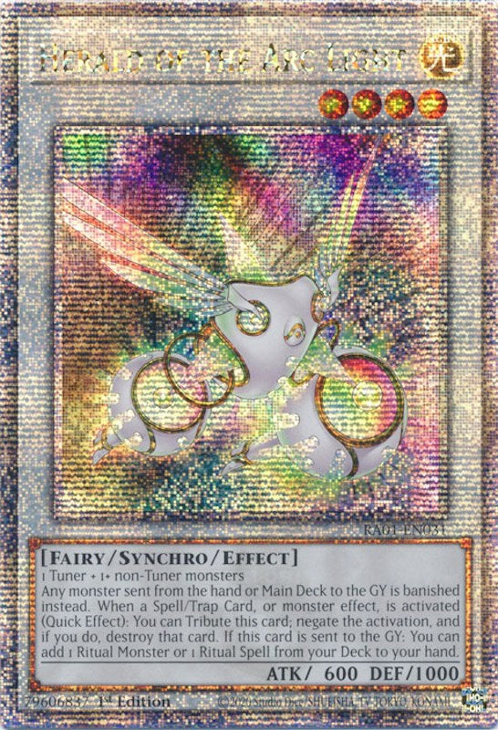 Herald of the Arc Light [RA01-EN031] Quarter Century Secret Rare | Deep Dive Games St. Marys