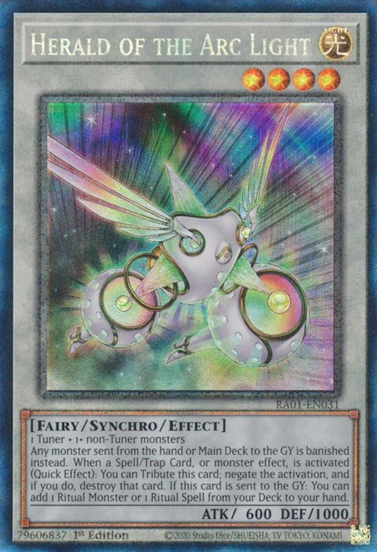 Herald of the Arc Light [RA01-EN031] Prismatic Collector's Rare | Deep Dive Games St. Marys