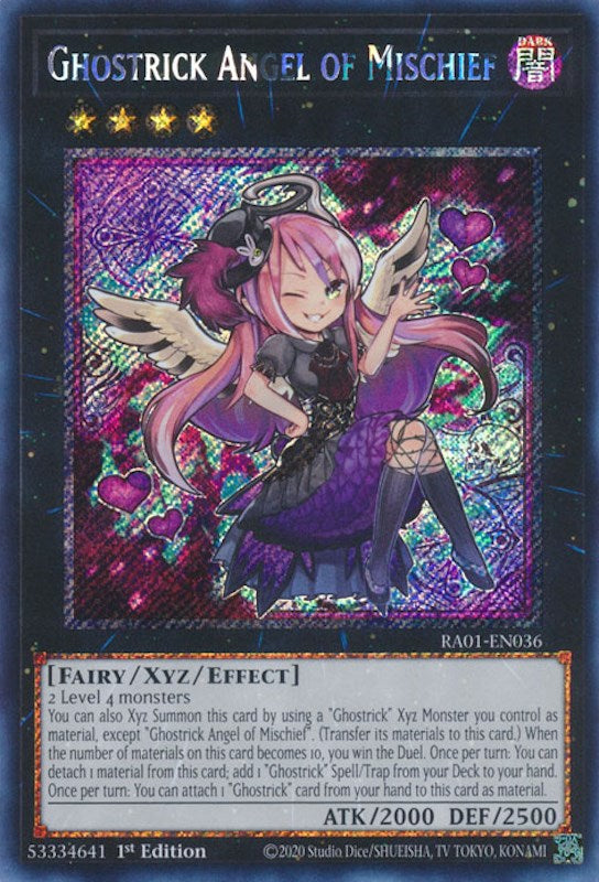 Ghostrick Angel of Mischief [RA01-EN036] Platinum Secret Rare | Deep Dive Games St. Marys