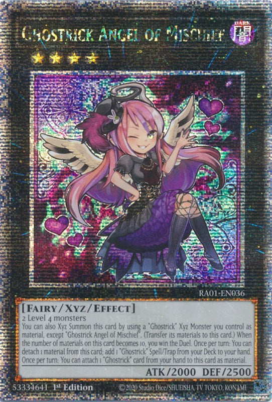 Ghostrick Angel of Mischief [RA01-EN036] Quarter Century Secret Rare | Deep Dive Games St. Marys