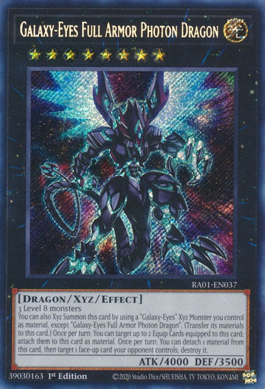 Galaxy-Eyes Full Armor Photon Dragon [RA01-EN037] Secret Rare | Deep Dive Games St. Marys