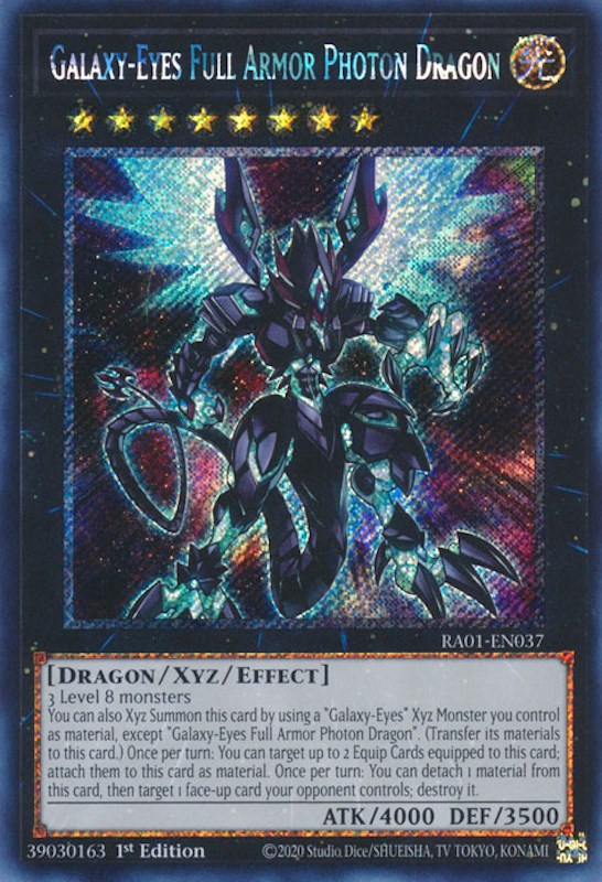 Galaxy-Eyes Full Armor Photon Dragon [RA01-EN037] Platinum Secret Rare | Deep Dive Games St. Marys