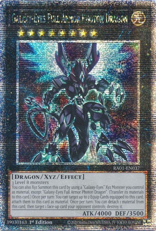 Galaxy-Eyes Full Armor Photon Dragon [RA01-EN037] Quarter Century Secret Rare | Deep Dive Games St. Marys