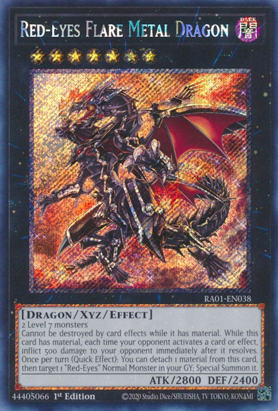 Red-Eyes Flare Metal Dragon [RA01-EN038] Platinum Secret Rare | Deep Dive Games St. Marys