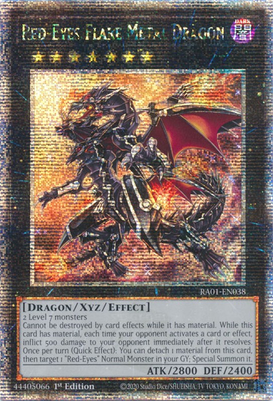 Red-Eyes Flare Metal Dragon [RA01-EN038] Quarter Century Secret Rare | Deep Dive Games St. Marys