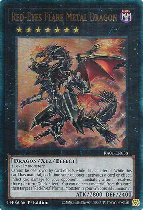 Red-Eyes Flare Metal Dragon [RA01-EN038] Prismatic Ultimate Rare | Deep Dive Games St. Marys