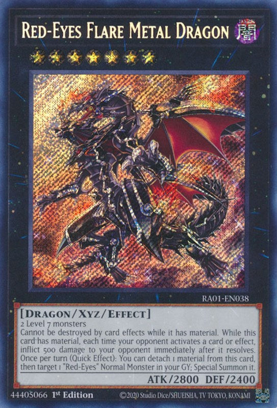 Red-Eyes Flare Metal Dragon [RA01-EN038] Secret Rare | Deep Dive Games St. Marys