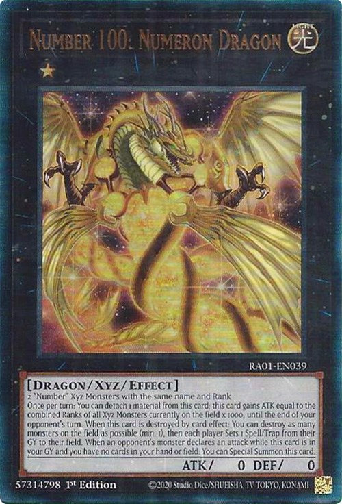 Number 100: Numeron Dragon [RA01-EN039] Prismatic Ultimate Rare | Deep Dive Games St. Marys