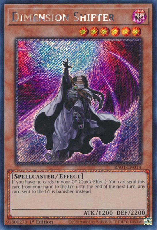 Dimension Shifter [RA01-EN014] Platinum Secret Rare | Deep Dive Games St. Marys