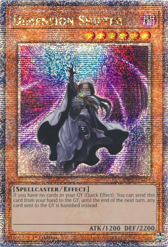 Dimension Shifter [RA01-EN014] Quarter Century Secret Rare | Deep Dive Games St. Marys