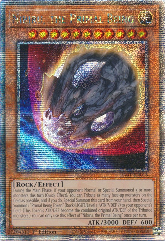 Nibiru, the Primal Being [RA01-EN015] Quarter Century Secret Rare | Deep Dive Games St. Marys