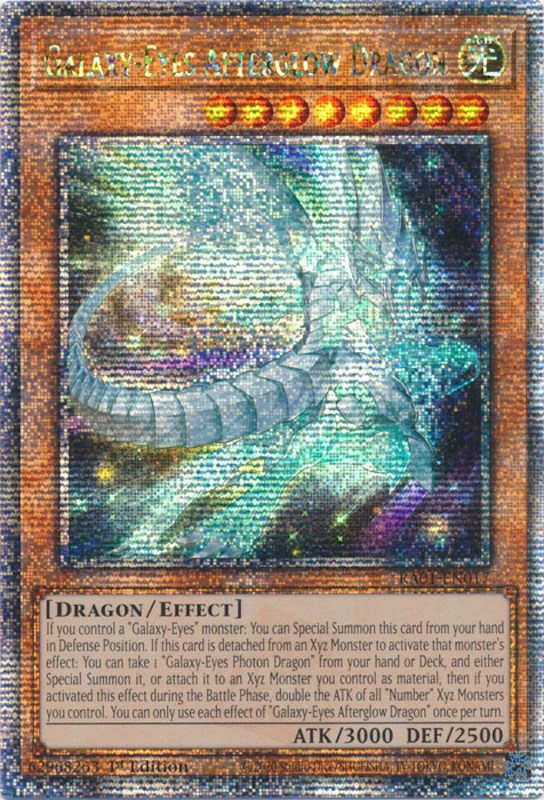 Galaxy-Eyes Afterglow Dragon [RA01-EN017] Quarter Century Secret Rare | Deep Dive Games St. Marys