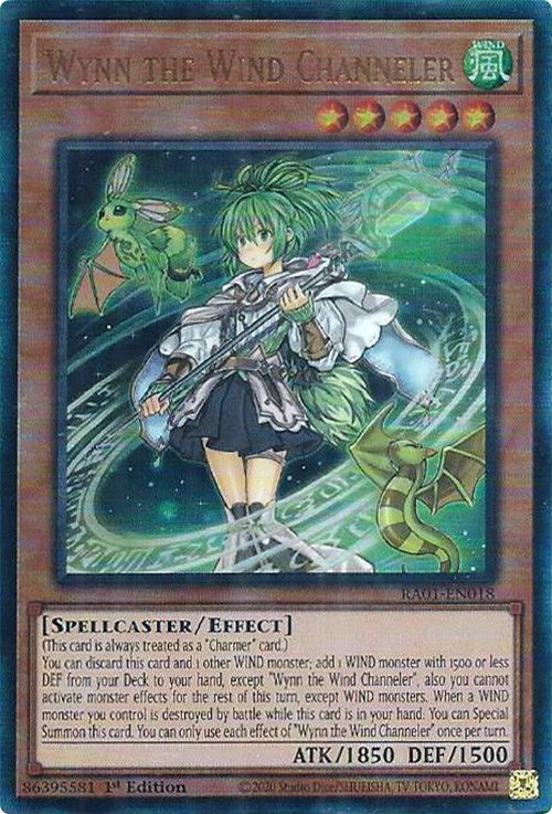 Wynn the Wind Channeler [RA01-EN018] Prismatic Ultimate Rare | Deep Dive Games St. Marys