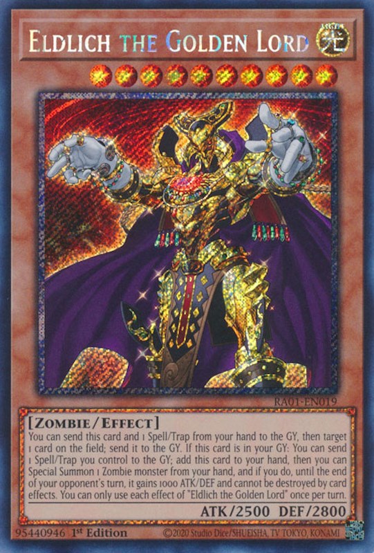 Eldlich the Golden Lord [RA01-EN019] Platinum Secret Rare | Deep Dive Games St. Marys