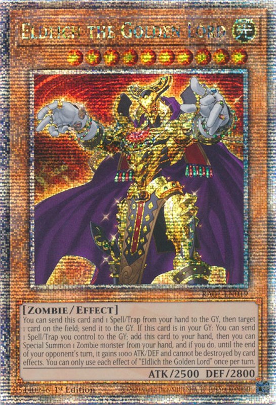 Eldlich the Golden Lord [RA01-EN019] Quarter Century Secret Rare | Deep Dive Games St. Marys