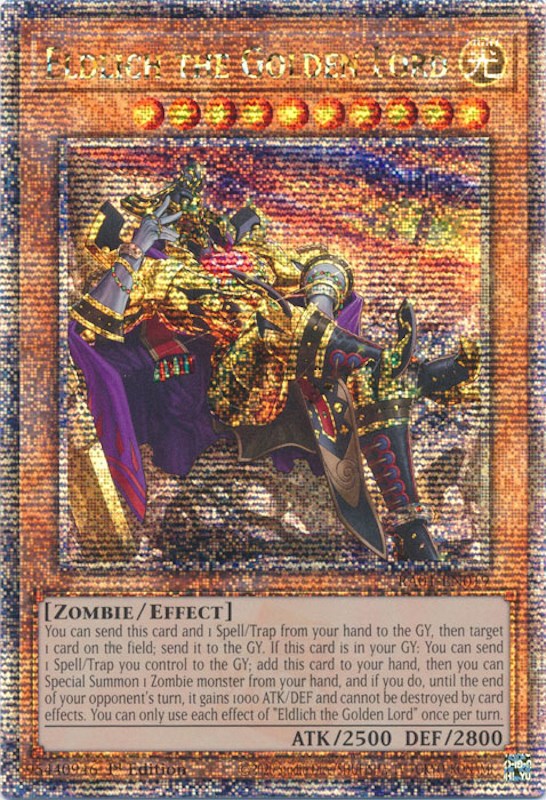 Eldlich the Golden Lord (Alternate Art) [RA01-EN019] Quarter Century Secret Rare | Deep Dive Games St. Marys