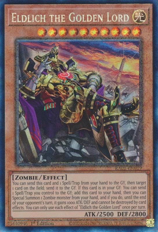 Eldlich the Golden Lord (Alternate Art) [RA01-EN019] Prismatic Collector's Rare | Deep Dive Games St. Marys