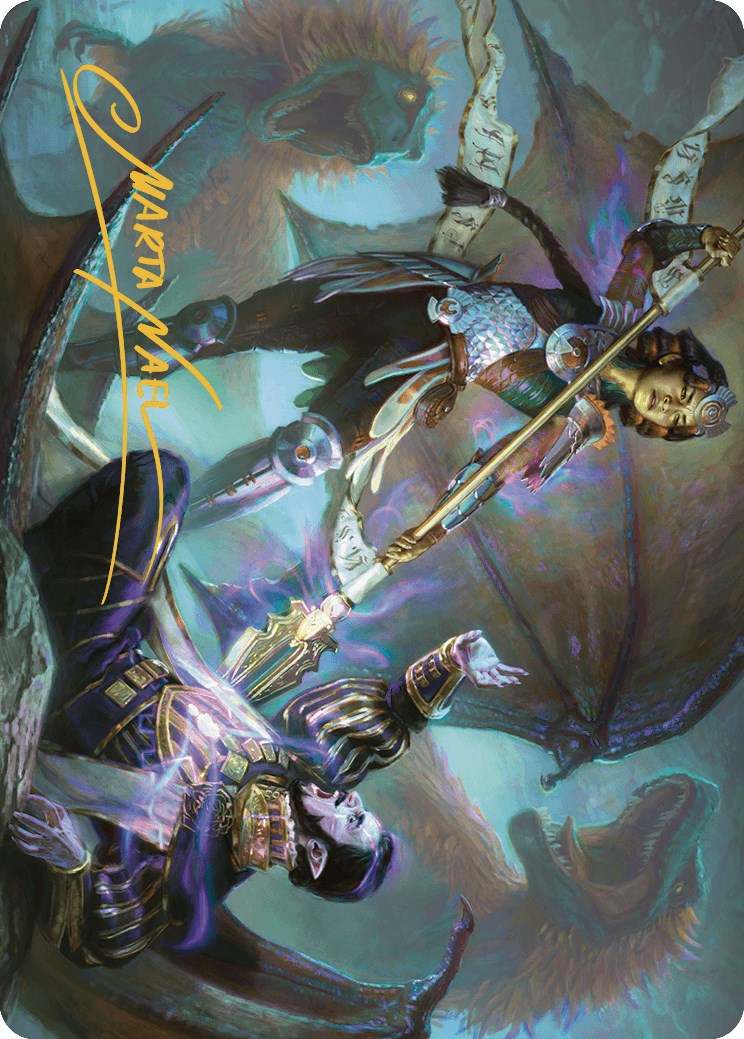 Huatli's Final Strike Art Card (Gold-Stamped Signature) [The Lost Caverns of Ixalan Art Series] | Deep Dive Games St. Marys