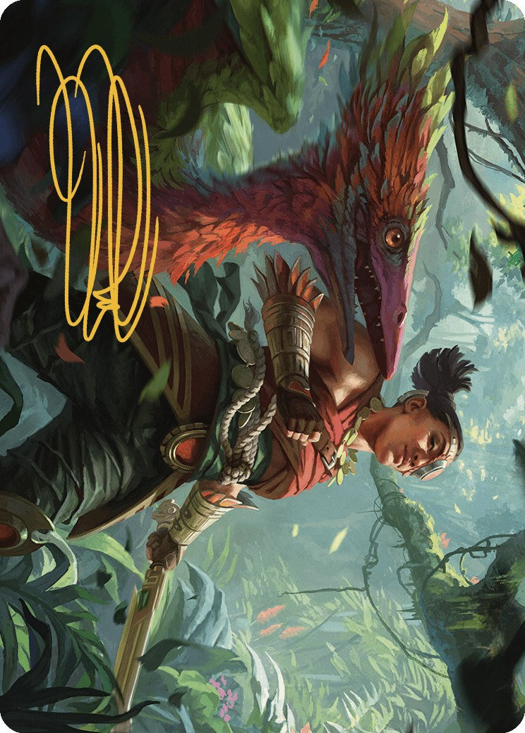 Wayta, Trainer Prodigy Art Card (Gold-Stamped Signature) [The Lost Caverns of Ixalan Art Series] | Deep Dive Games St. Marys