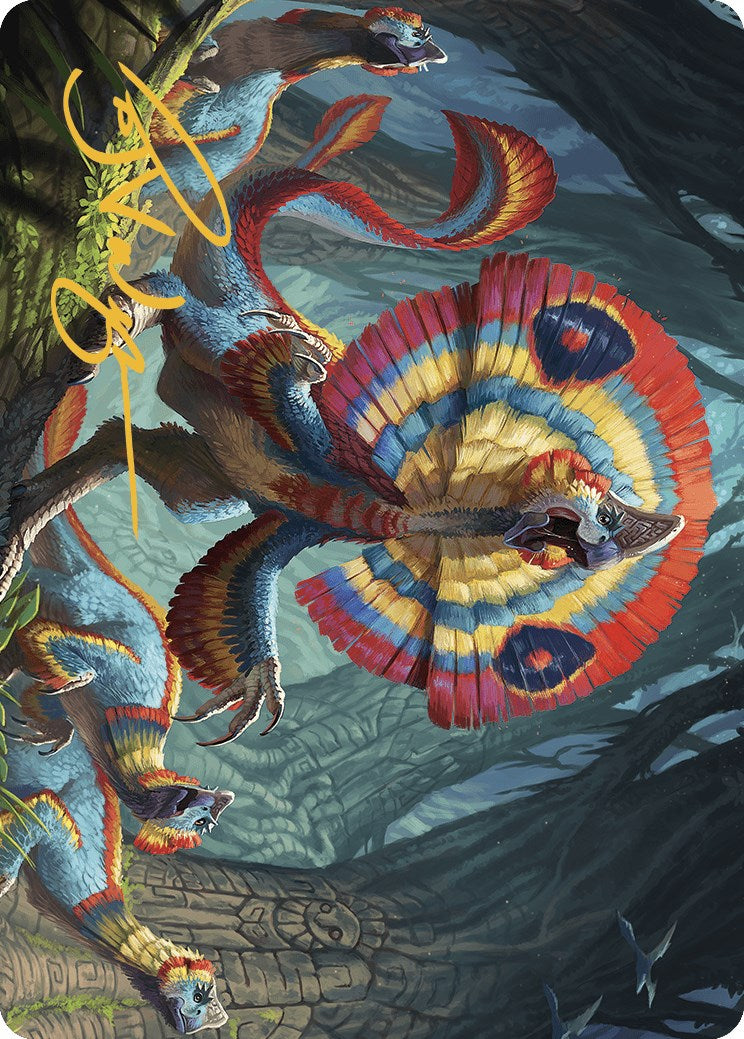 Sunfrill Imitator Art Card (Gold-Stamped Signature) [The Lost Caverns of Ixalan Art Series] | Deep Dive Games St. Marys