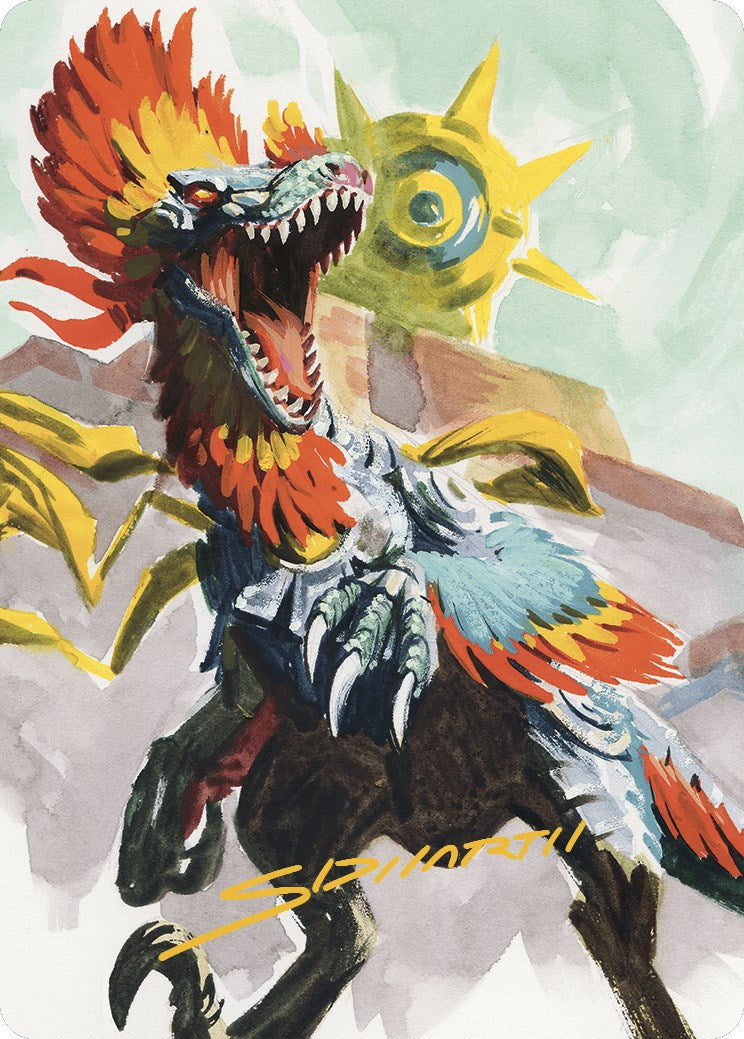 Pantlaza, Sun-Favored Art Card (Gold-Stamped Signature) [The Lost Caverns of Ixalan Art Series] | Deep Dive Games St. Marys