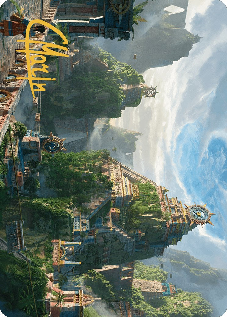 Clifftop Retreat Art Card (Gold-Stamped Signature) [The Lost Caverns of Ixalan Art Series] | Deep Dive Games St. Marys