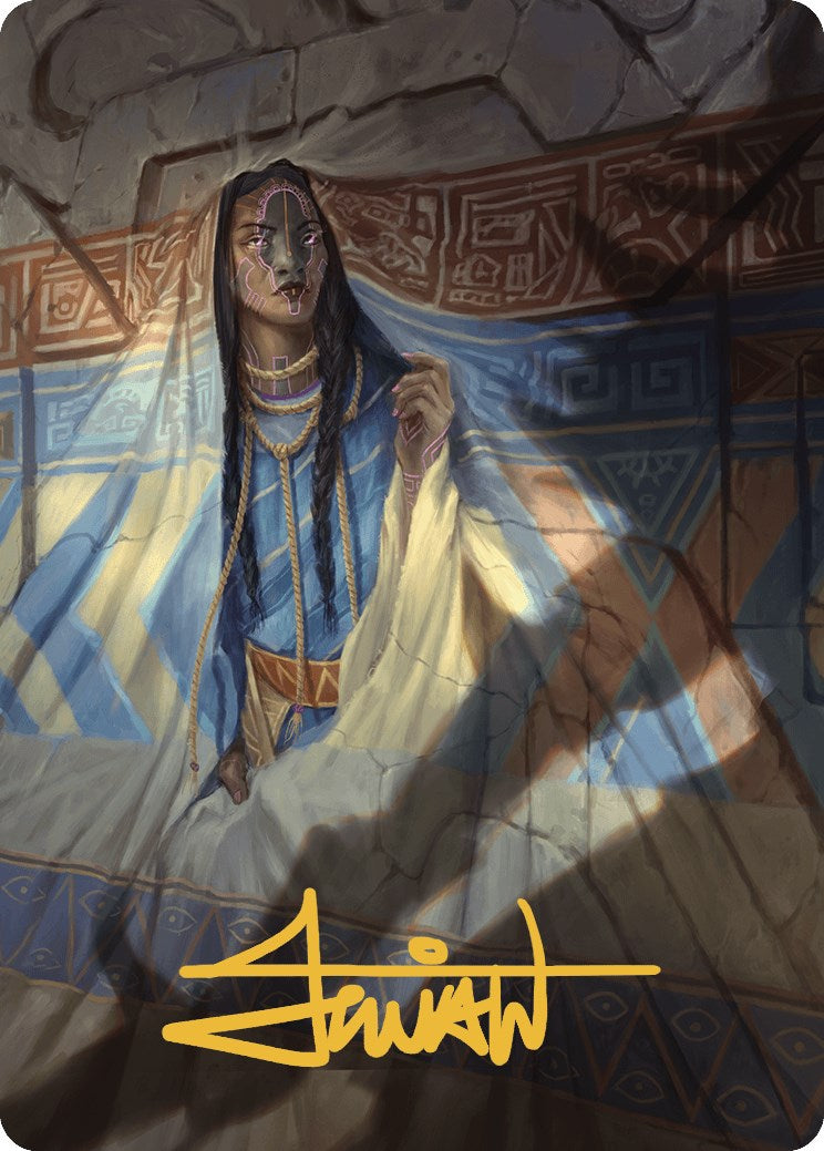 Whispersilk Cloak Art Card (Gold-Stamped Signature) [The Lost Caverns of Ixalan Art Series] | Deep Dive Games St. Marys