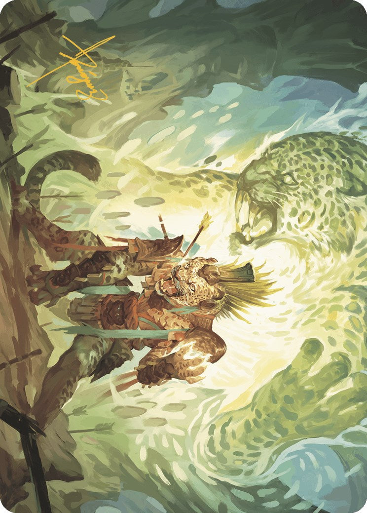 Might of the Ancestors Art Card (Gold-Stamped Signature) [The Lost Caverns of Ixalan Art Series] | Deep Dive Games St. Marys