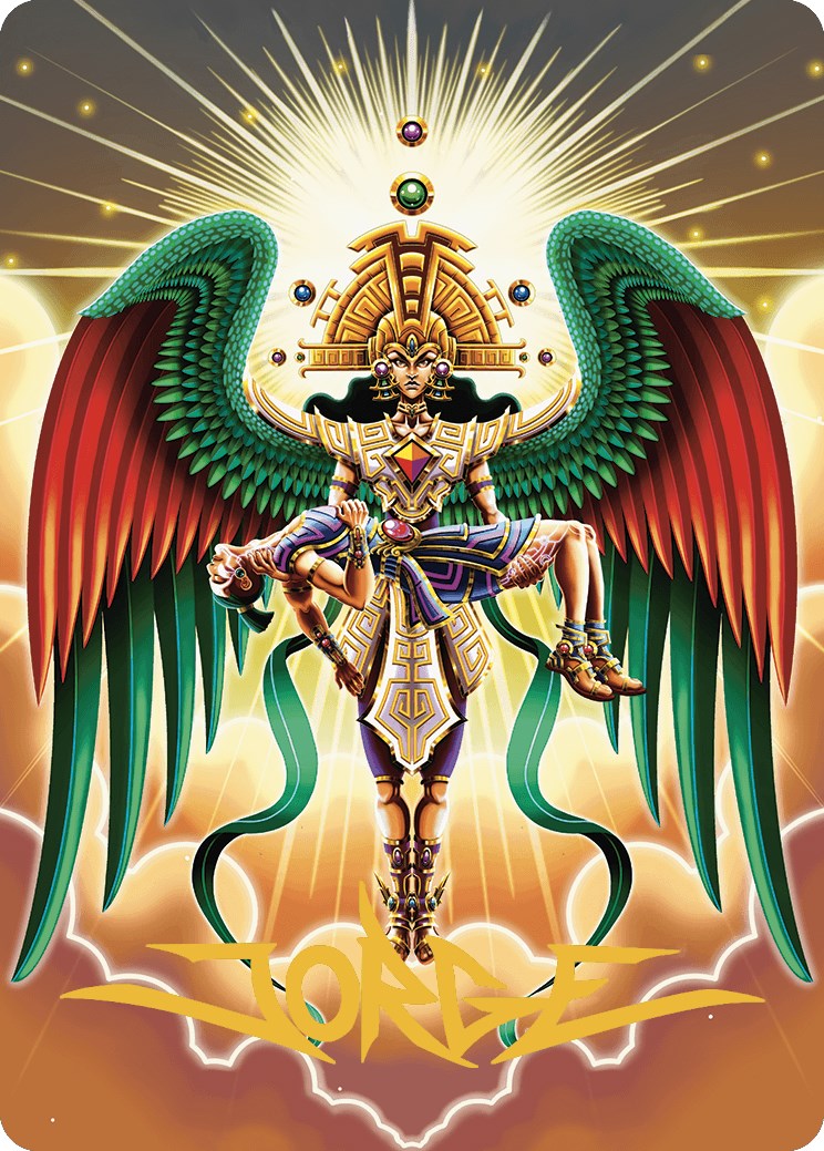 Resplendent Angel Art Card (59/81) (Gold-Stamped Signature) [The Lost Caverns of Ixalan Art Series] | Deep Dive Games St. Marys