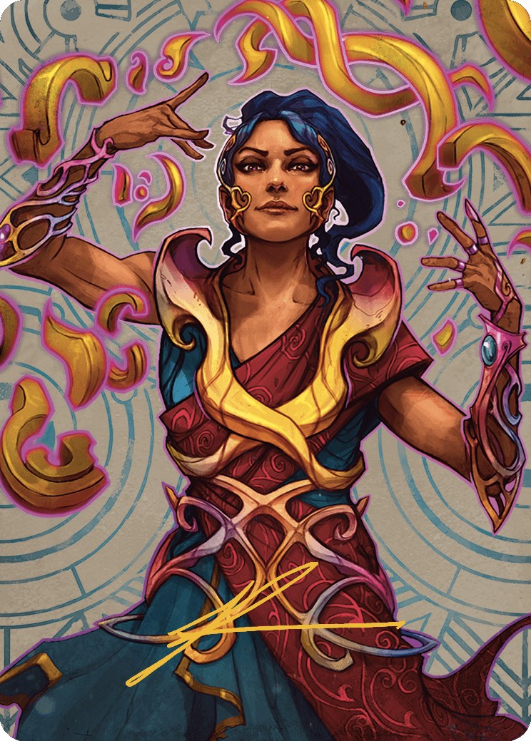 Saheeli, the Sun's Brilliance Art Card (Gold-Stamped Signature) [The Lost Caverns of Ixalan Art Series] | Deep Dive Games St. Marys