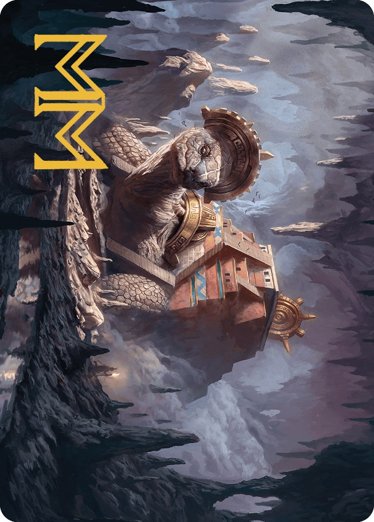 Bedrock Tortoise Art Card (Gold-Stamped Signature) [The Lost Caverns of Ixalan Art Series] | Deep Dive Games St. Marys