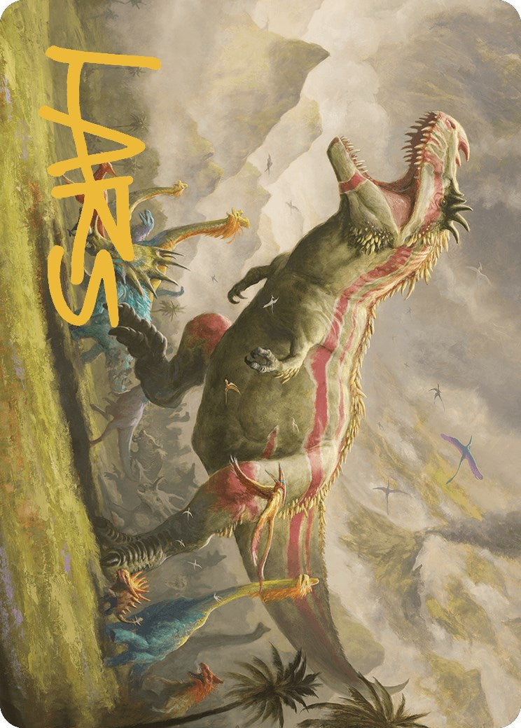 Ghalta, Stampede Tyrant Art Card (Gold-Stamped Signature) [The Lost Caverns of Ixalan Art Series] | Deep Dive Games St. Marys