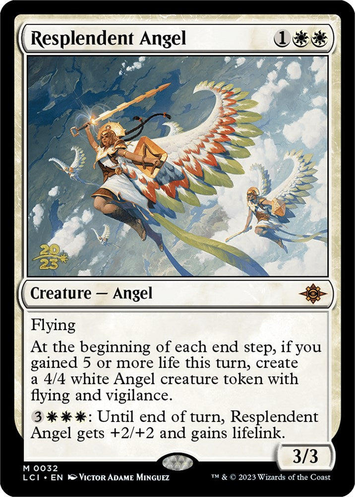 Resplendent Angel (LCI) [The Lost Caverns of Ixalan Prerelease Cards] | Deep Dive Games St. Marys