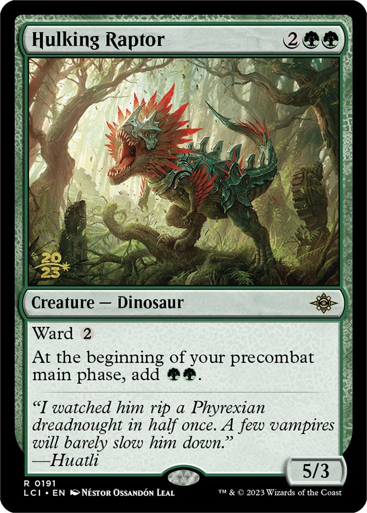 Hulking Raptor [The Lost Caverns of Ixalan Prerelease Cards] | Deep Dive Games St. Marys