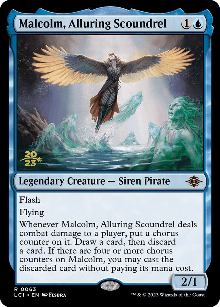 Malcolm, Alluring Scoundrel [The Lost Caverns of Ixalan Prerelease Cards] | Deep Dive Games St. Marys