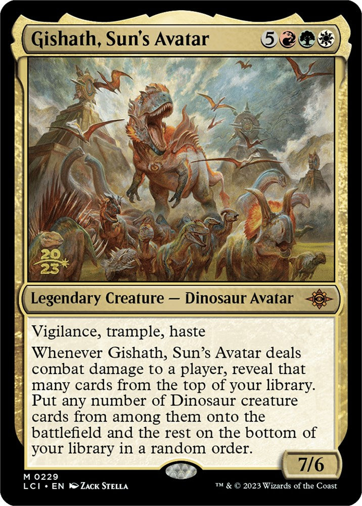 Gishath, Sun's Avatar (LCI) [The Lost Caverns of Ixalan Prerelease Cards] | Deep Dive Games St. Marys